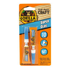 Gorilla Super Glue | 2-Pack Mini Tubes | Fast-Setting | 3g Each