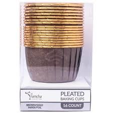 Brown Pleated Baking Cup Paper/Foil Medium 24 Count