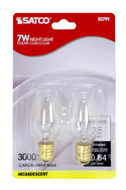 Night Light 7W Clear 2PK Satco