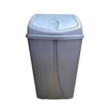 Trash Bin 10LT Grey YBM (Swing Top Cover)