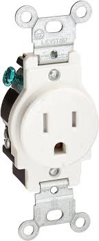 Single Receptacle White Eaton