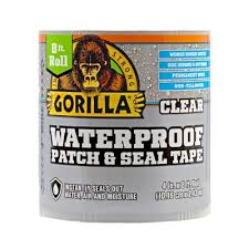 Gorilla Waterproof Patch & Seal Tape | Clear 4" x 8' | Heavy-Duty