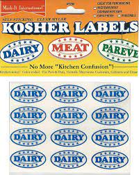 Kosher Labels Dairy Mark it