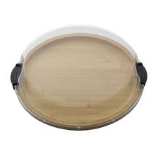Bamboo Cutting Board With Lid | Round Shape | Farberware