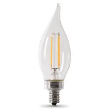 Candelabra Base Flame Tip Bulb 5.5W 4000K