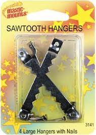 Sawtooth Hangers With Nails | Large | 4 Pack | Magic Mount