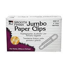 Jumbo Paper Clips 2" 100 Count