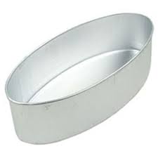 Aluminum Oval Challah Pan-Silver