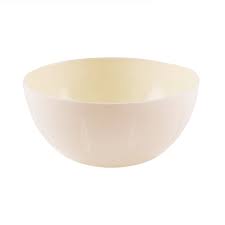 Plastic Mixing Bowl | Round | 8 Inch | Ivory | YBM Home