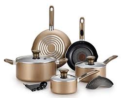 T-Fal Excite Gold Cookware Set | 14-Piece Nonstick