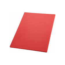 Winco 18×24 Red Cutting Board | HDPE Raw Meat HACCP