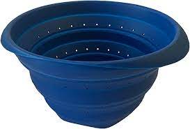 4QT Collapsible Colander Blue