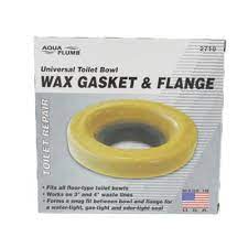 Toilet Bowl Wax Gasket & Flange Aqua Plumb