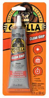 Gorilla Clear Grip Contact Adhesive | 3oz | Waterproof, Flexible & Fast-Setting