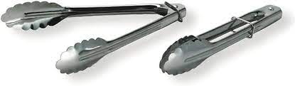7" SS Tongs 2pk