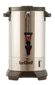 Stainless Steel Urn 40 Cup/Safety Spout Le Chef