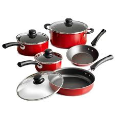Tramontina 9-Piece Red Non-Stick Cookware Set