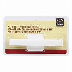 Toothbrush Holder | White Plastic | Holds 2–4 Brushes | Homz