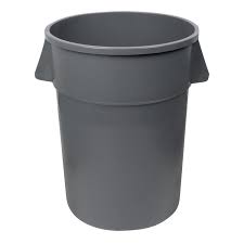 TUFF STUFF 44 Gallon Trash Can | Heavy-Duty Grey Bin