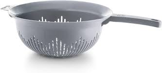 Plastic Strainer w/Handle 9.75" Gray YBM