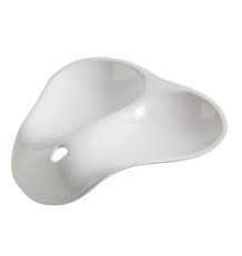 White Twin Spoon Rest Hutzler
