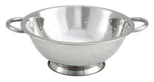 Stainless Steel Colander With Base | 3 Quart | Silver | Winco