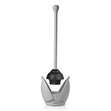OXO Toilet Plunger With Holder | Good Grips Handle | Grey