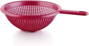 Plastic Strainer w/Handle 8.5" Red YBM