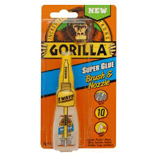 Gorilla Super Glue With Brush & Nozzle | Clear | 10g | Fast Drying