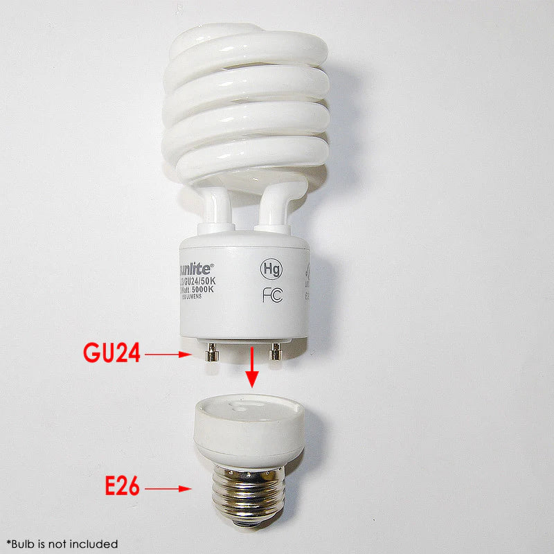 GU24 To Medium Base Adapter Sunlite