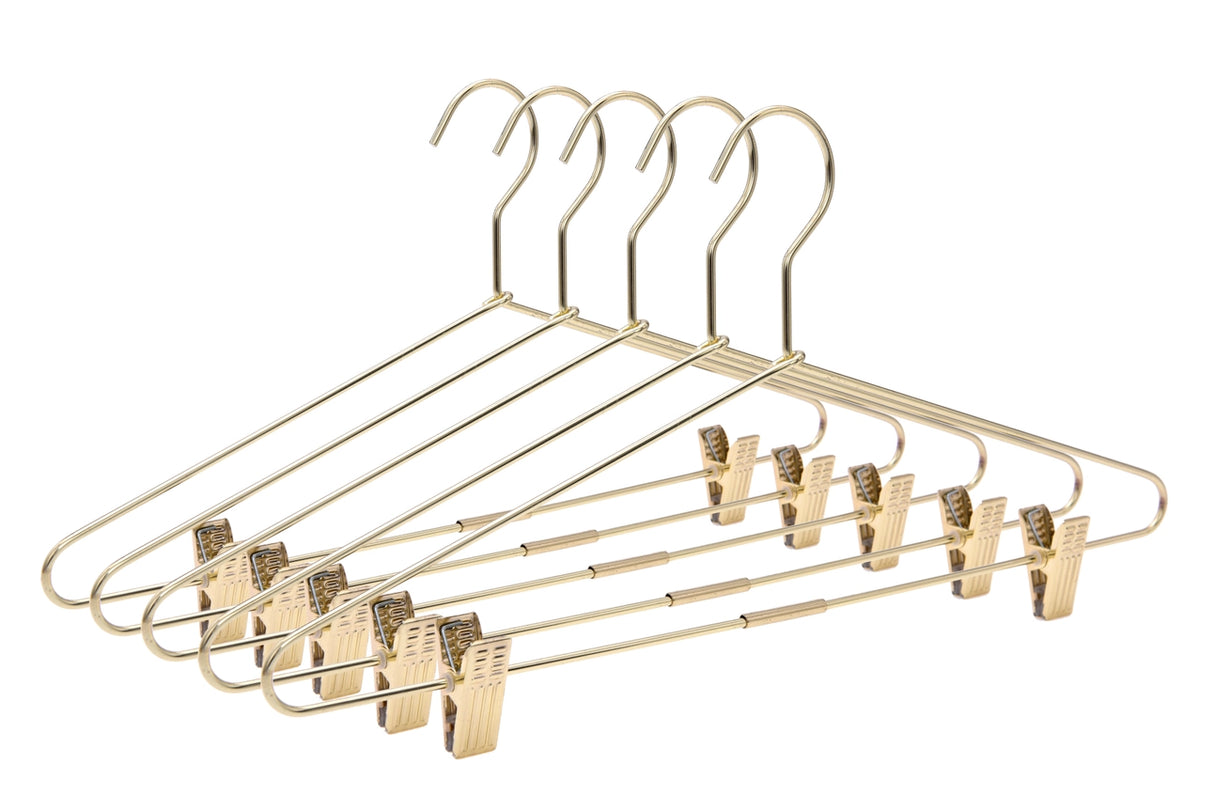 Modern Gold Skirt Hangers 5PK - Quality Hangers