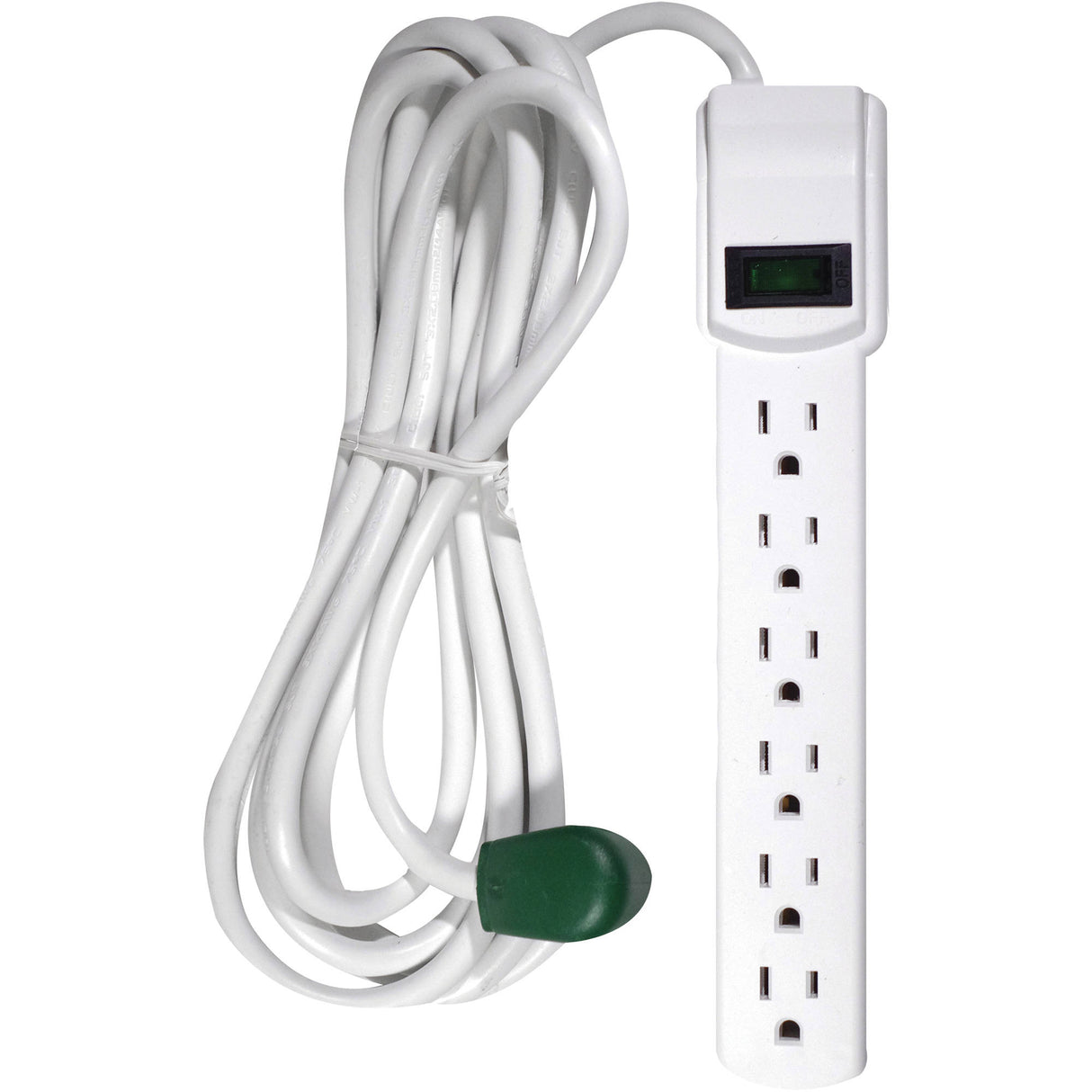12' Surge Protector Cord White Go Green