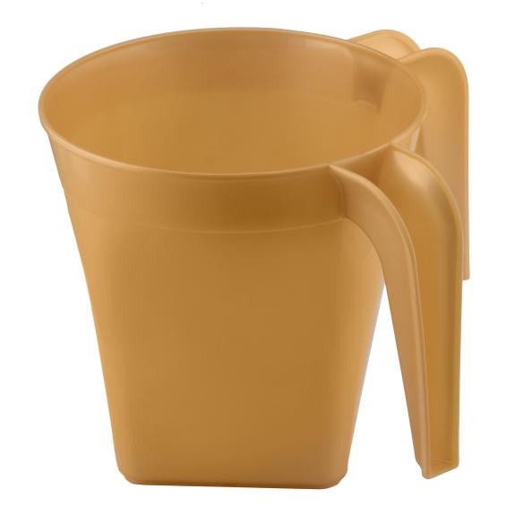 Plastic Square Wash Cup Gold (1332)