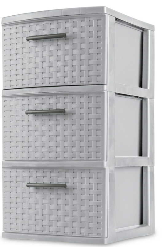 3 Drawer Weave Tower Cement