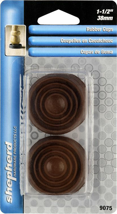 Rubber Cups 1-1/2" Brown Round Shepherd