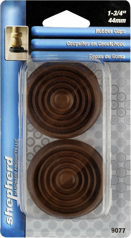 Rubber Cups 1-3/4" Brown Round Shepherd