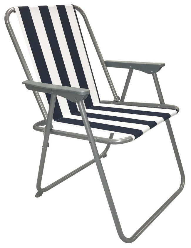 Beach Chair W/Arms Pioneer (21"W x 18"D x 15-3/4"H)