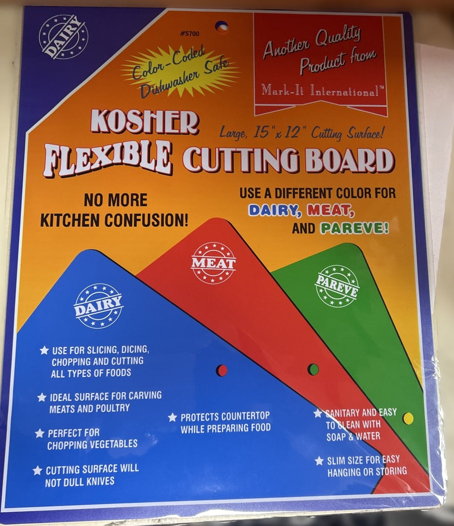 Kosher Flexible Cutting Board Dairy Mark It