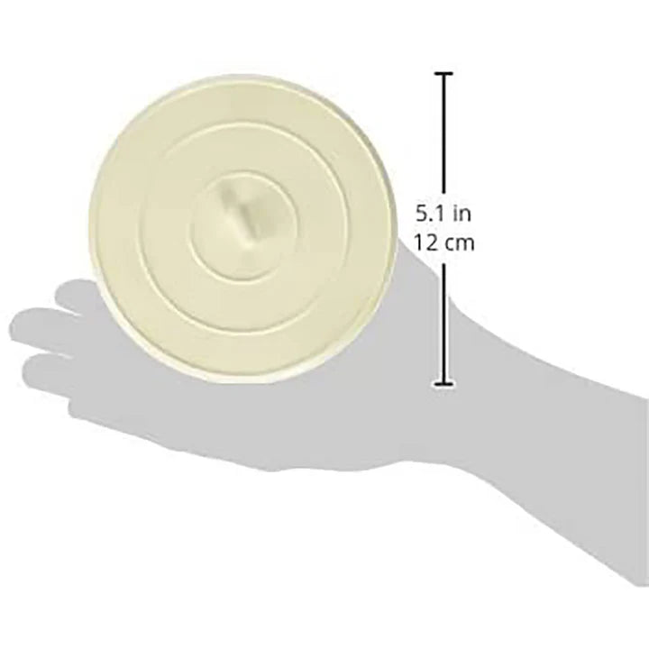 Flat Suction Sink Stopper | 5 Inch | White | Aqua Plumb