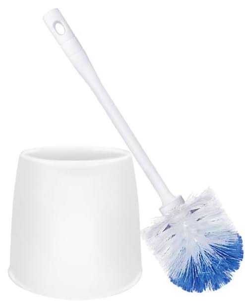 Bowl Brush & Caddy Round White Lola
