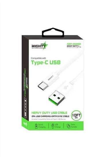 Type C To USB Heavy Duty Cable 10FT
