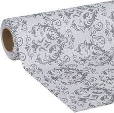 Grey Damask 20IN x 6FT Easy Liner