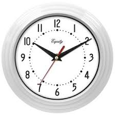 Wall Clock 8" White Equity