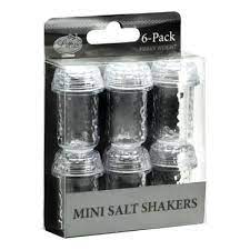 Mini Salt Shaker Heavy Weight | 6 Pack | Clear | Lillian