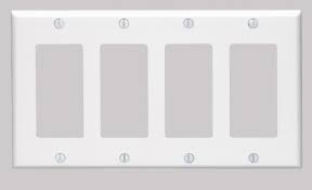 Four Flat Switch Plate Eaton