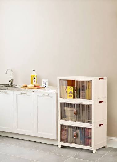 3 Layer Foldable Cabinet | 100QT | (17.5" x 10.5" x 31.5") | Proktik
