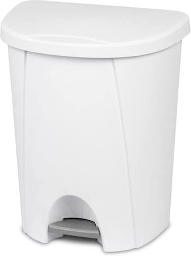 Step On Can 6.6 Gal White Sterilite