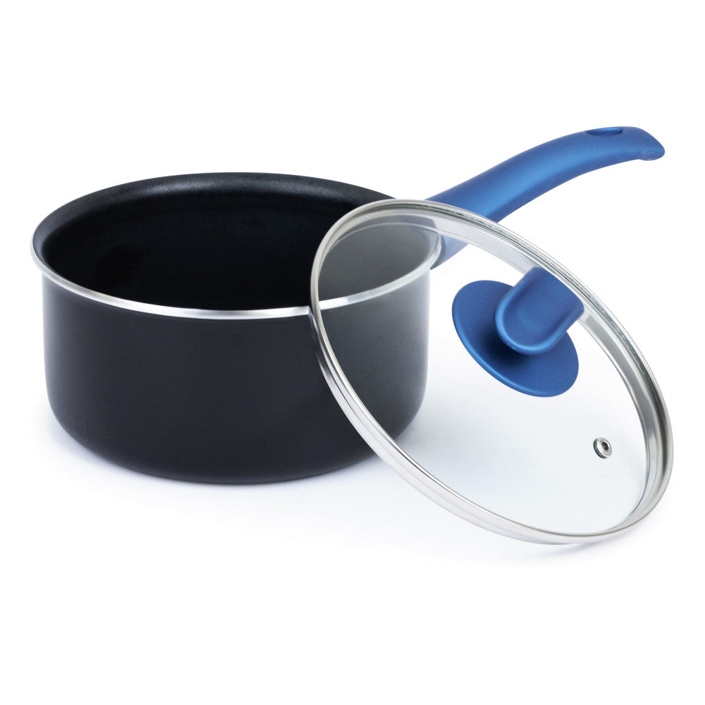 Nonstick Sauce Pan 1.5QT Blue Handle