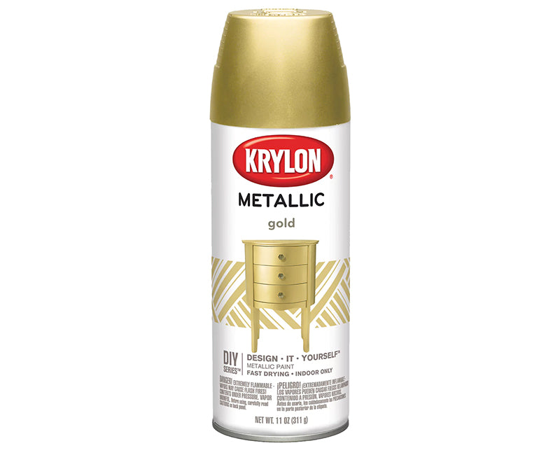 Krylon Metallic Gold Spray Paint | 12 oz Aerosol | Fast Drying