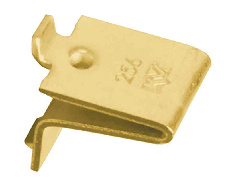 Pilaster Shelf Support Clips Brass
